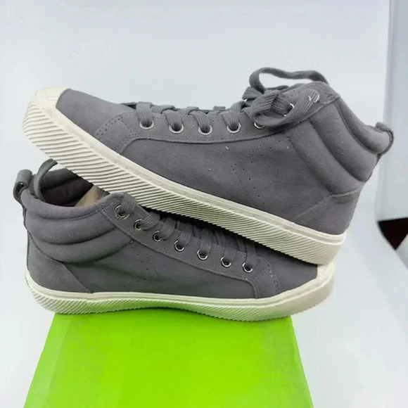 Cariuma Oca High Top Suede Sneaker Casual Shoes Lace-Up Gray Size 8 W / 6.5 M - Picture 4 of 6